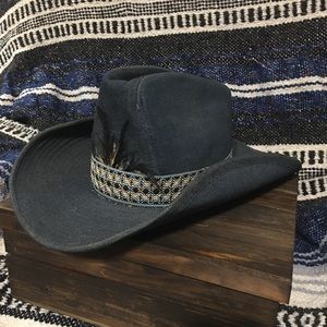 The Duke Collection denim western hat